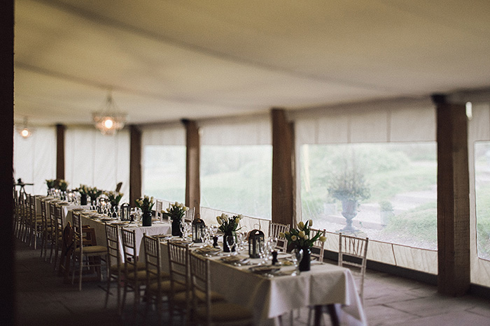 wedding tent set-up