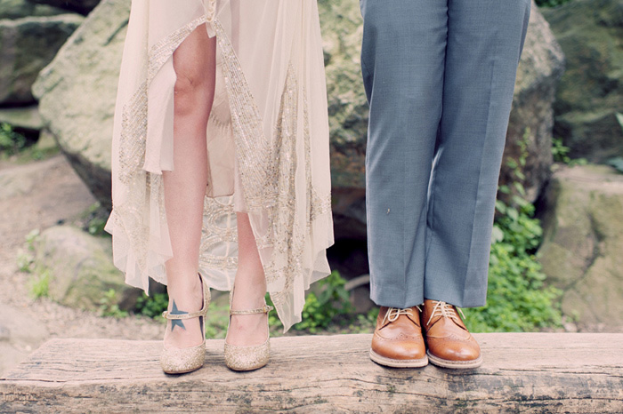 bride and groom feet