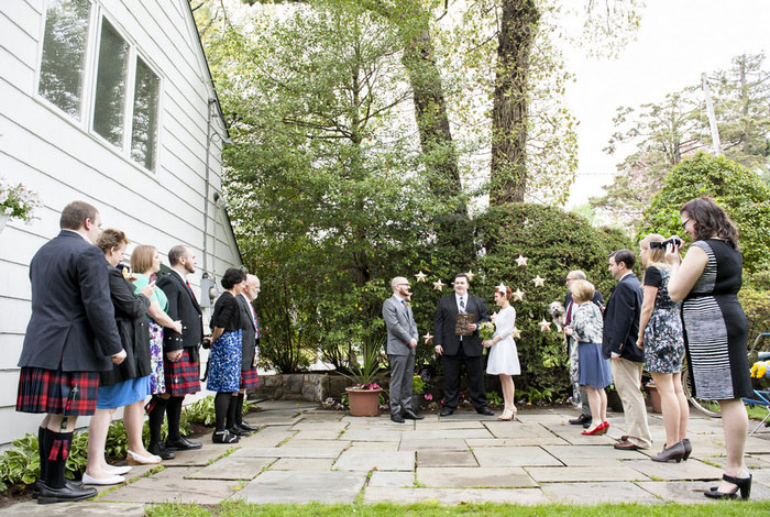 backyard wedding ceremony