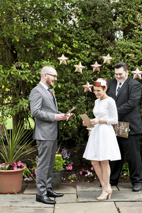 backyard wedding ceremony