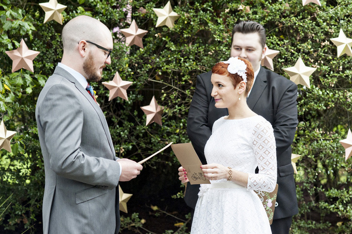 backyard wedding ceremony