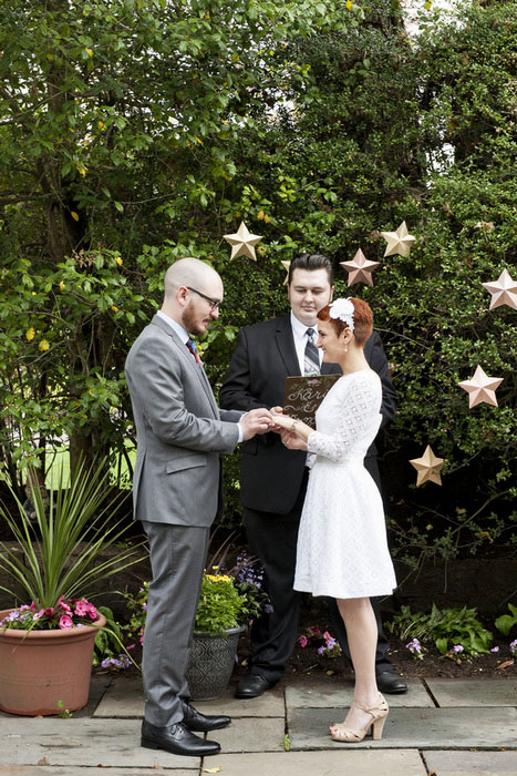 backyard wedding ceremony