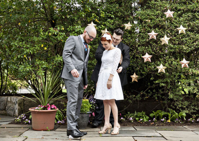 groom breaking the glass