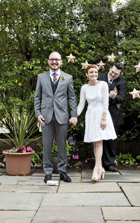 backyard wedding ceremony