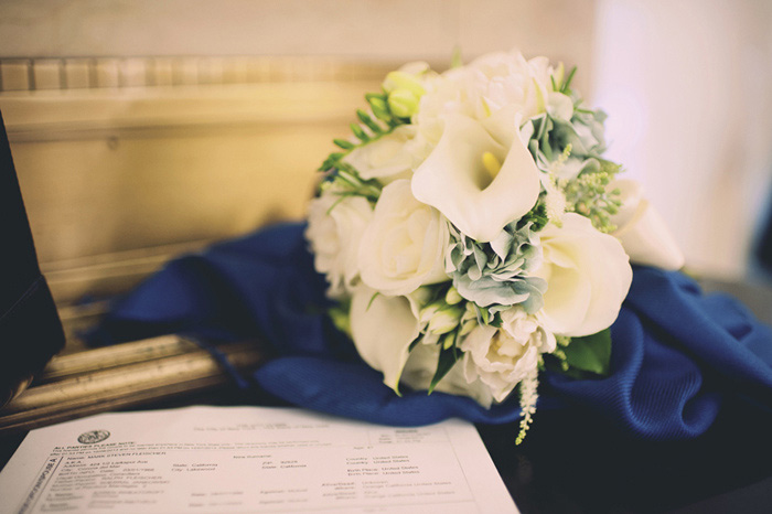 white lily wedding bouquet