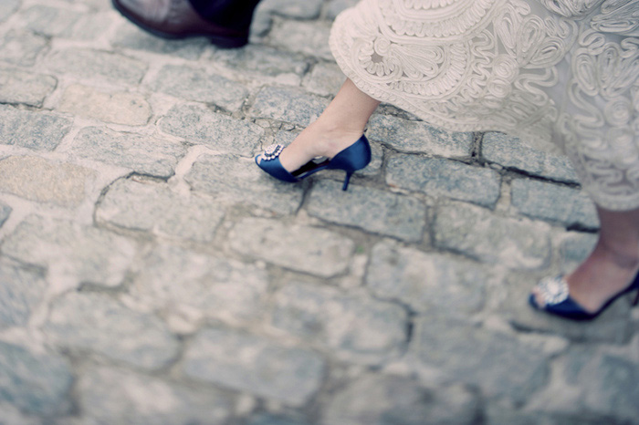 bride walking in New York