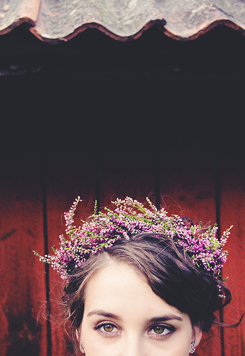 bridesmaid in lavender crown