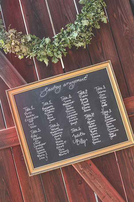 chalkboard seating chart