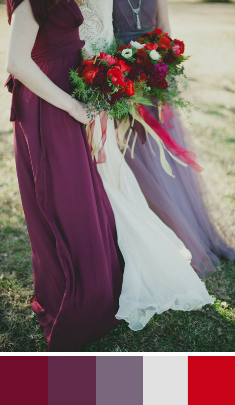 Burgundy color palette