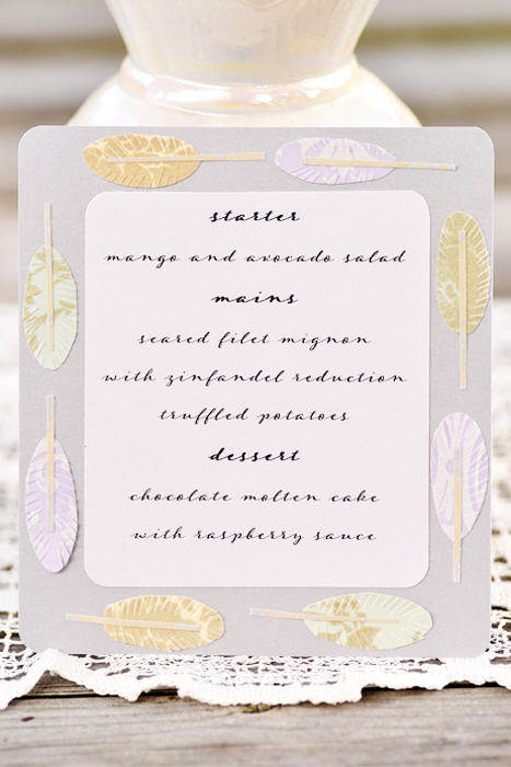 diy menu cards