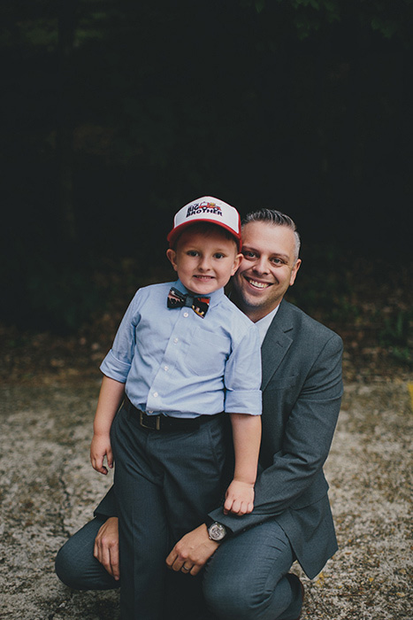 groom with son