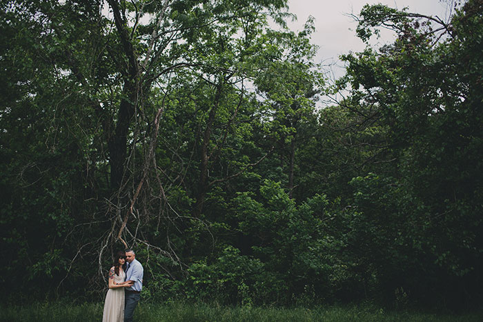 wedding portrait in park