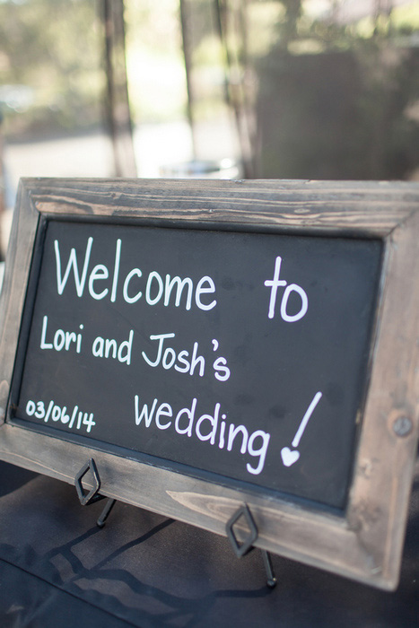 chalkboard wedding sign
