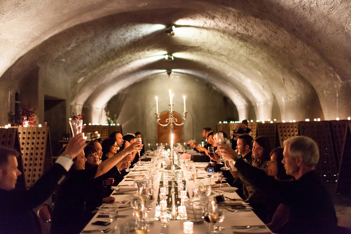 wine cave wedding reception