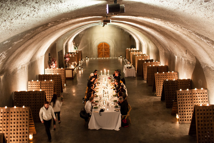 wine cave wedding reception