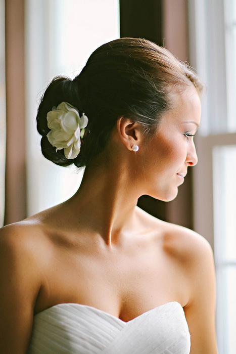 profile portrait of bride