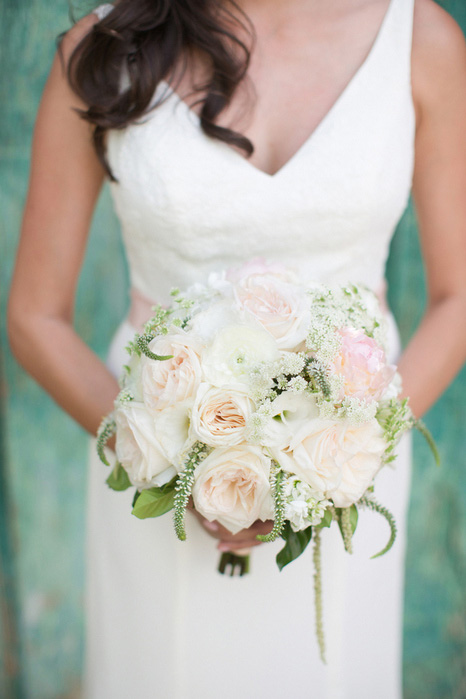 bride holding wedding bouquet