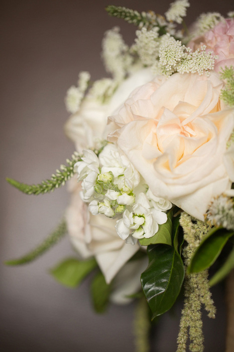 close-up of wedding bouquet