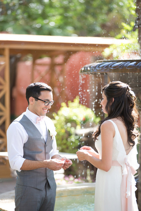 hidden garden elopement ceremony