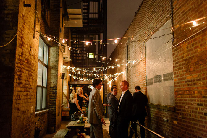 outdoor patio wedding reception