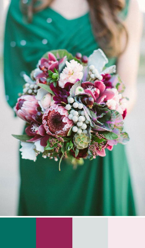 Green With Envy 5 Emerald Green Color Palettes For Your Wedding Day