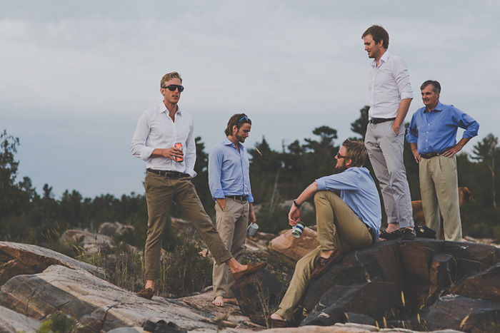 groomsmen drinking beer