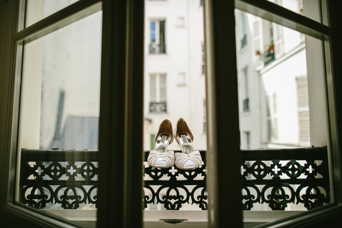 wedding shoes in paris window