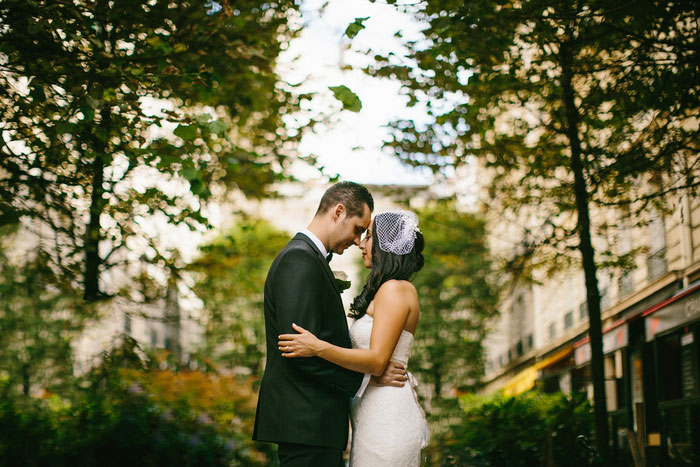 intimate wedding portrait