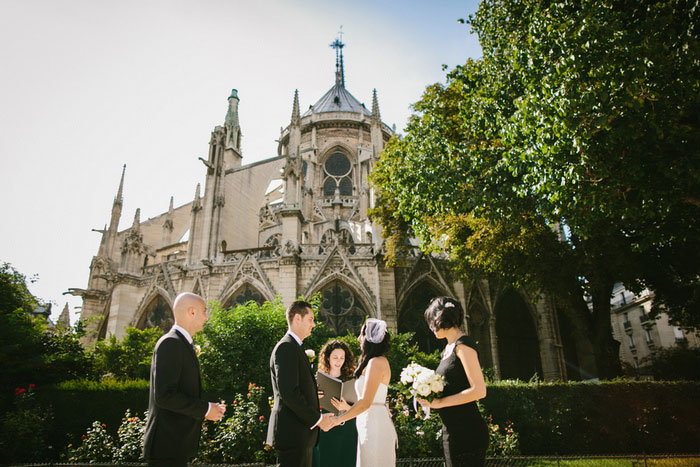 Paris elopement ceremony