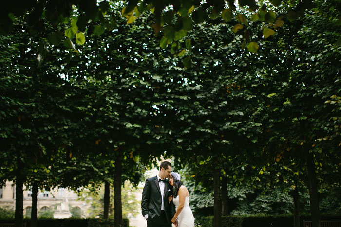 wedding portrait in park