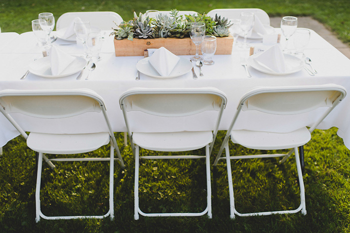 cottage wedding reception set-up