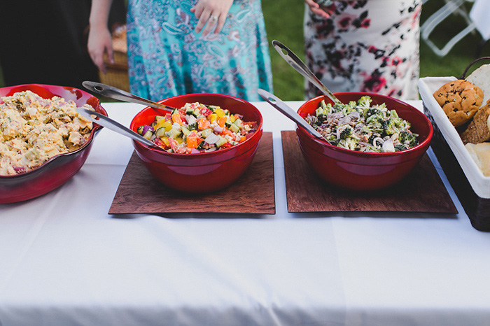 cottage wedding reception buffet