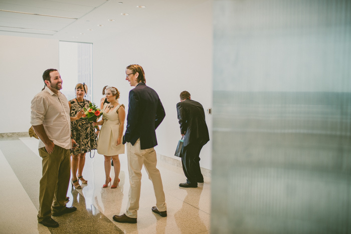 wedding party at courthouse