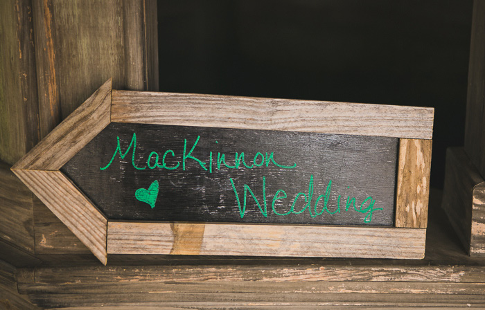 chalkboard wedding sign