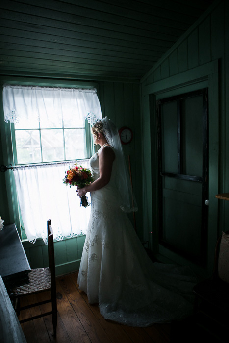 bride by the window