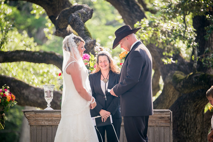 rustic outdoor wedding ceremony