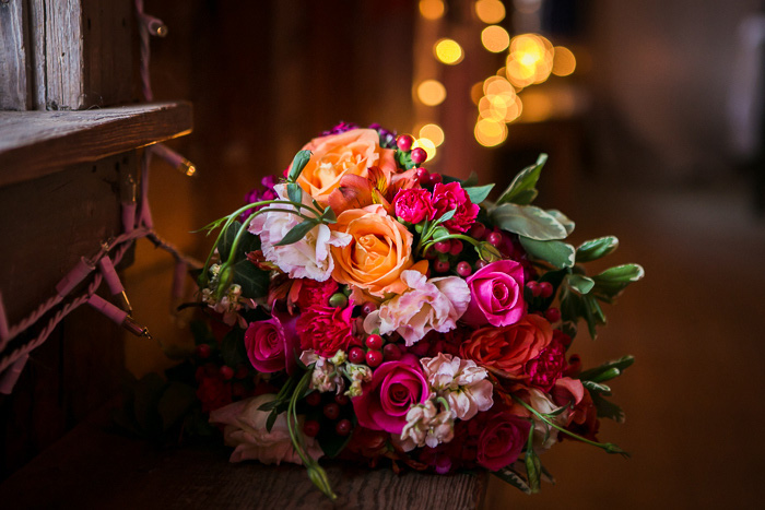 colorful wedding bouquet