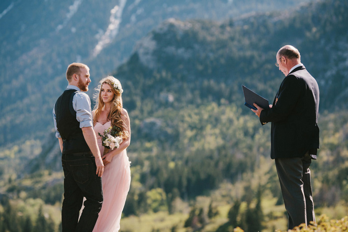 eloepement ceremony in the mountains