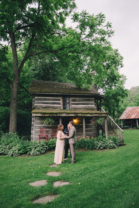 Farm elopement ceremony