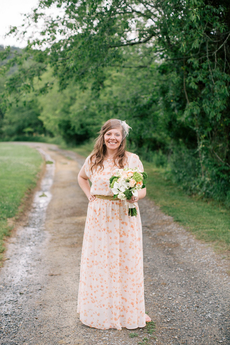 bride portrait on dirt road