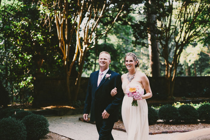 bride walking with her father