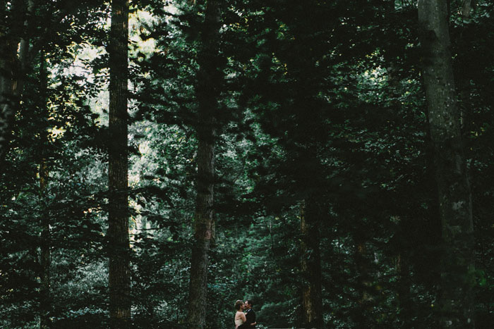 forest wedding portrait