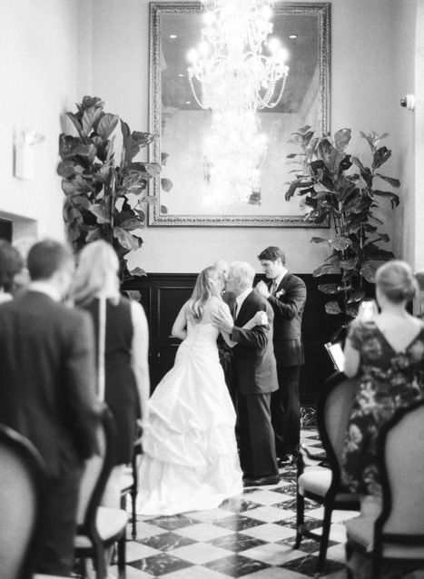 bride at the altar