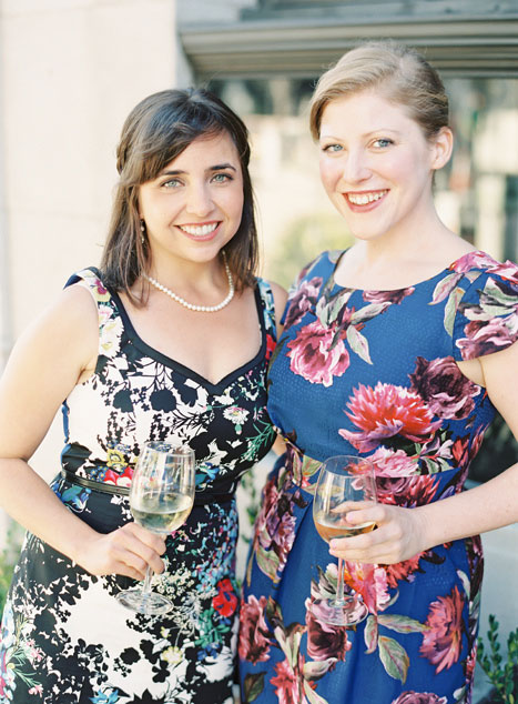 wedding guests at reception