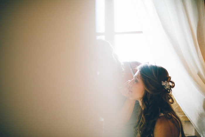 bride getting her make-up done