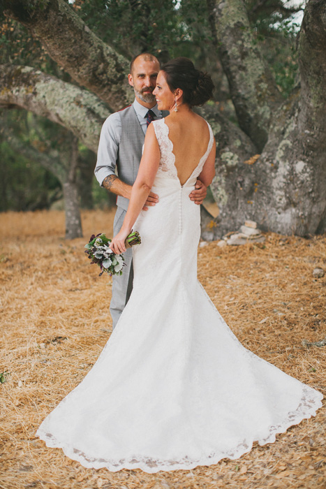 deer farm wedding portrait