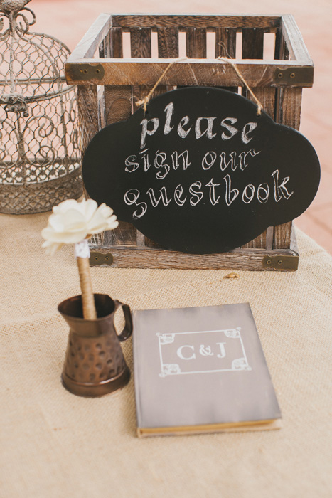 Guest book table