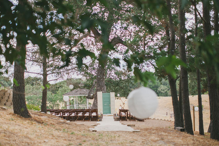 rustic outdoor wedding ceremony site