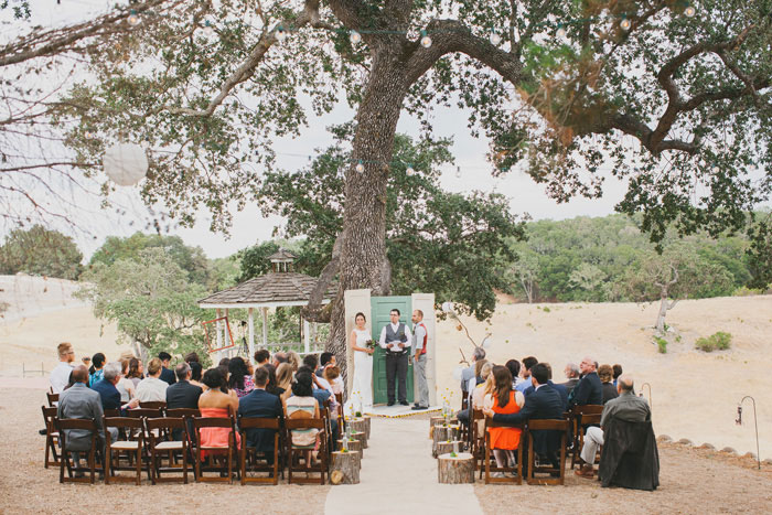 rustic wedding ceremony