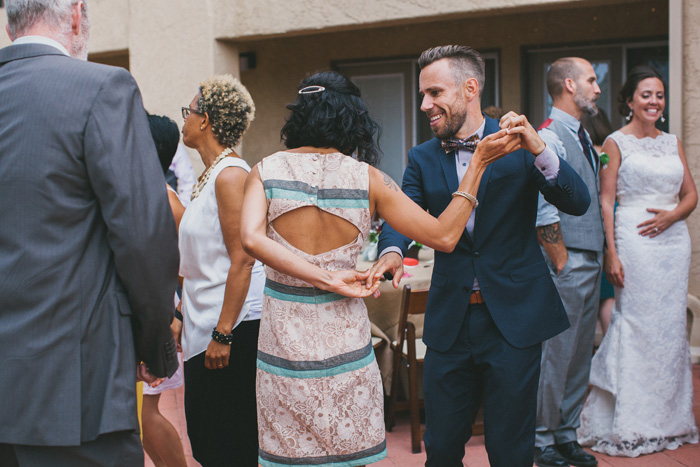 wedding guests dancing